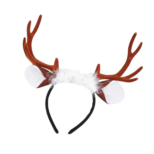 Housoutil 1Stk Weihnachtsstirnband Rentier-Kopfschmuck Haargummis für Kinder Tiara Haarband Weihnachtshaar Geweih-Stirnband Laufsteg Kopfbedeckung Requisiten Metall von Housoutil