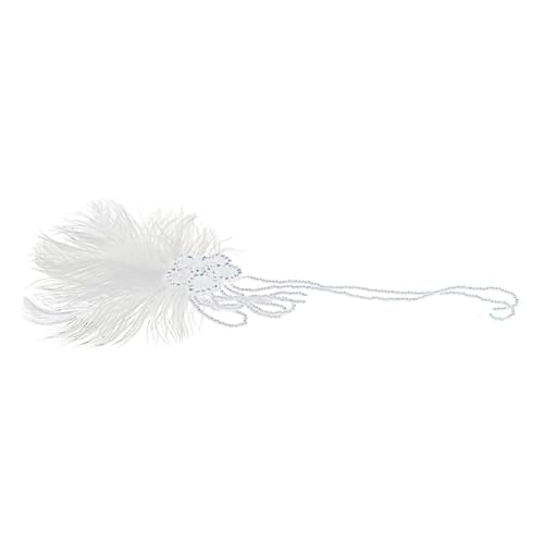 Housoutil 1Stk fasching haarschmuck faschings haarschmuck hair accessories for girls Haarschmuck für Hochzeiten Europäisch und amerikanisch Haarseil Kopfbedeckung Bankett Haarring Weiß von Housoutil