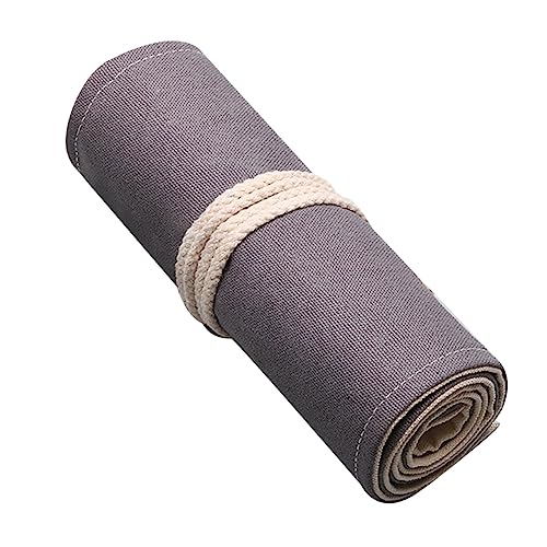 Housoutil Bleistifttasche Aus Segeltuch Mit Fächern Tragbare Stiftetasche Rolle Für Bleistifte Kugelschreiber Marker Und Gelschreiber Organizer Für Künstler Und Schreiber von Housoutil