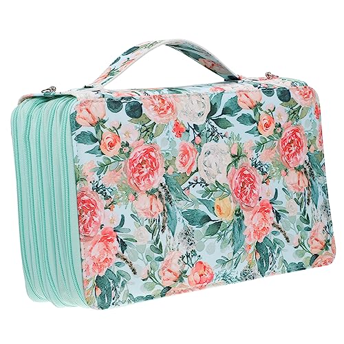 Housoutil Zeichenstifte-etui Mit Henkel Schreibwarentasche Aus Hochwertigen Materialien Reißverschluss-Design Für Einfache Aufbewahrung Und Schutz Multilayer Stifte-Aufbewahrungstasche von Housoutil