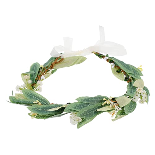 1Stk krone für mädchen haar band für hochzeit Greenery crown kleine mädchen kopfschmuck Fee grüne Blätter Requisiten Kopfbedeckung Urlaub Haarring von Housoutil