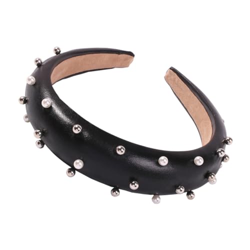 Housoutil 1Stk Haarschmuck Turban-Haarband breites Haarband modische Stirnbänder Haargummis Geschenk Haarreifen Perlenhaarband verdicken Schal Lipgloss Stirnband Damen von Housoutil