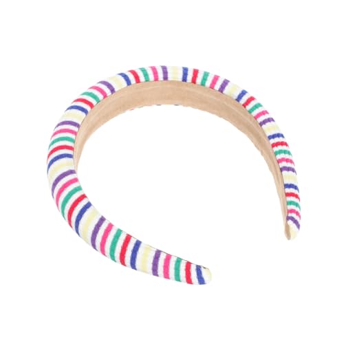 Housoutil 1stk Regenbogen-stirnband Süßes Haarband Harte Stirnbänder Für Frauen Süßes Hartes Stirnband Gepolsterte Stirnbänder Für Damen Haarschmuck Basketball Stoff Zubehör Fräulein von Housoutil