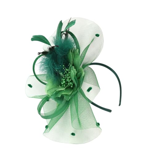 Housoutil 1stk Stirnband Aus Federnetz Damenhut Mesh Blauer Fascinator Für Damen Fascinator-hut Stirnband-clip Teeparty-hüte Derby-hut Blumenstirnband Für Frauen Schmücken Cosplay Garn Braut von Housoutil