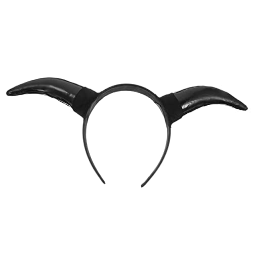 Housoutil 1stk Stirnband Aus Horn Gotischer Kuhhornreifen Stirnband Aus Teufelshorn Kleid Für Mädchen Weihnachtsstirnband Halloweenkostüm Tiara Plastik Requisiten Cosplay von Housoutil