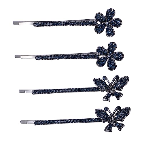 2 Paar Diamant-paar-clip Haarschmuck Für Frauen Haarschmuck Jäten Haarspangen Für Mädchen Vintage-haarspangen Strass Haarspange Haarspange Knall-clip Metall Fräulein Kristall von Housoutil