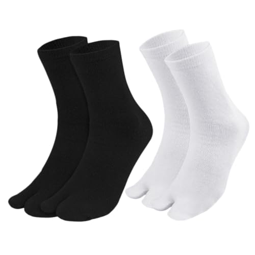 Housoutil 2 Paar Zehensocken damen Zehentrenner Socken Zehenspreizer-Socken für Damen Zehensocken Frauen gewöhnliche Flip-Flops Bootsschuhe Schlauchsocken Mann Tabi-Socken von Housoutil