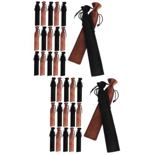 Housoutil 2 Sätze Drawstring Stiftbeutel Kratzfeste Stiftspeicherbeutel Stiftaufbewahrungstaschen Dicke Geschenkbeutel Für Füllfederhalter Und Kugelschreiber 20 Stück * 2 von Housoutil