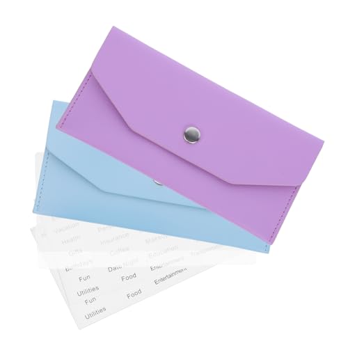 Housoutil 2 Sets Bargeld Geldbörse Geldbörse Leder Geldbeutel Für Umschlag Geldbörse Geldbinder Umschlag Für Frauen Geldumschläge Für Bargeld Wiederverwendbare Umschläge Aus PVC von Housoutil