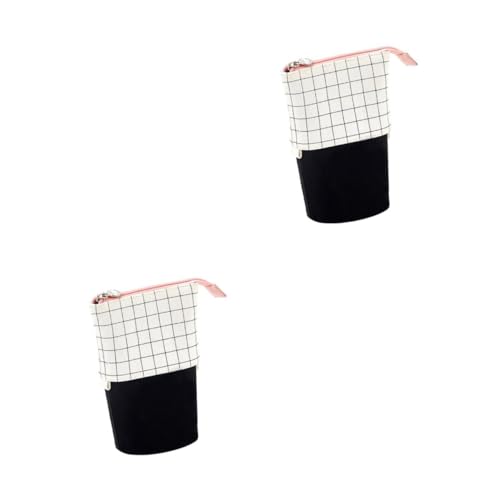 Housoutil 2 Stck. Bleistiftetui im Karodesign Multifunktionale Federtasche für Schule Büro zur Aufbewahrung von Stiften Radiergummis und Mehr Stilvolle Schreibwaren Organizer von Housoutil