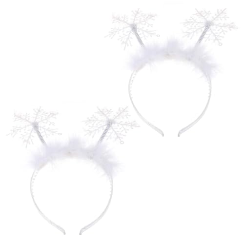Housoutil 2 Stk Kostüm-Stirnbänder für Kinder Hochzeit Haarspange Haargummi Stirnband Party-Kopfschmuck Schneeflocken-Haarspange Mädchen Kopfbedeckung schmücken Fräulein von Housoutil