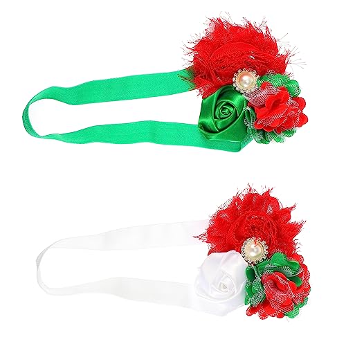Housoutil 2St Stirnband für Kinder haarschmuck Blumen Kopfbedeckung Zubehör Baby Chiffon von Housoutil