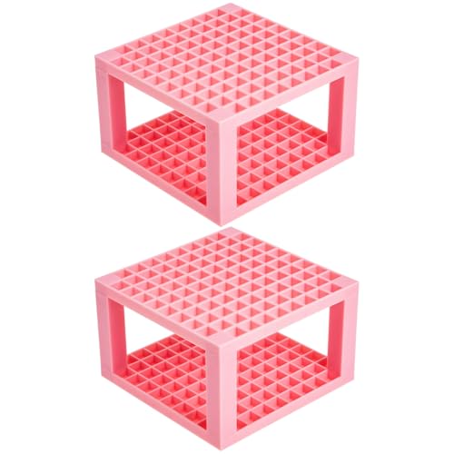 Housoutil 2 Stück Quadratische Stiftehalter mit Mehreren Löchern Aufbewahrungsbox für Pinsel und Stifte für Künstler und Schreibwarenliebhaber von Housoutil