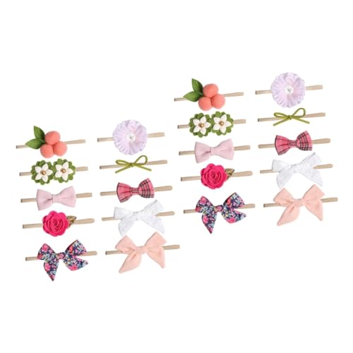 Housoutil 20 Stk Blumen-Baby-Haarband Blumenstirnband für Kinder Nylon-Haargummis Baby-Stirnband Haarbänder haarschmuck Haarband aus Stoff Stirnband für Kleinkinder niedlich Kopfbedeckung von Housoutil