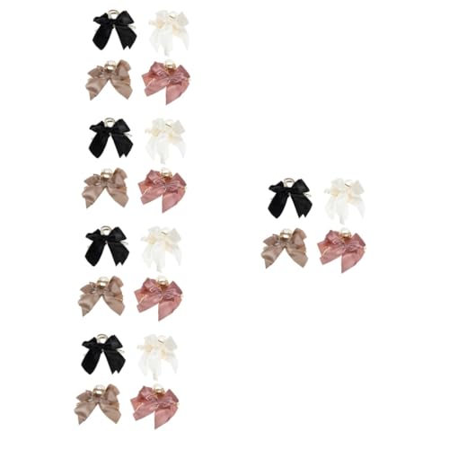 Housoutil 20 Stk Bogenclip Clip Zum Binden Von Haaren Bowknot Haarspange Haarspange Haarspangen Zum Stylen Von Schnitten Bowknot-haarklaue Hinterkopf Polyester Mädchen Frau von Housoutil