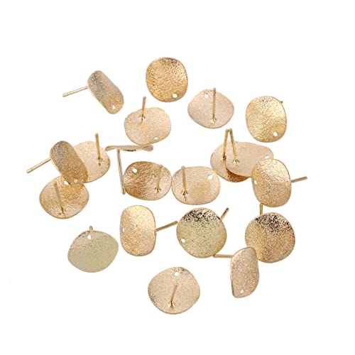 Housoutil 20 Stück Teiliges Goldene Flache Ohrstecker aus Legiertem Lange Stifte Kleine Runde Ohrschmuckstücke für Damen Ohrstecker für Alltag und von Housoutil
