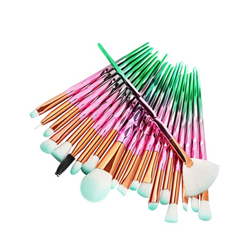 Housoutil 20-teiliges Set Kristall-make-up-pinsel Diamant-make-up Augen-make-up-pinsel Gesichts-make-up Kosmetische Gesichtsbürste Lidschatten Pinsel Rougepinsel Bilden Haupt Kristall Anzug von Housoutil