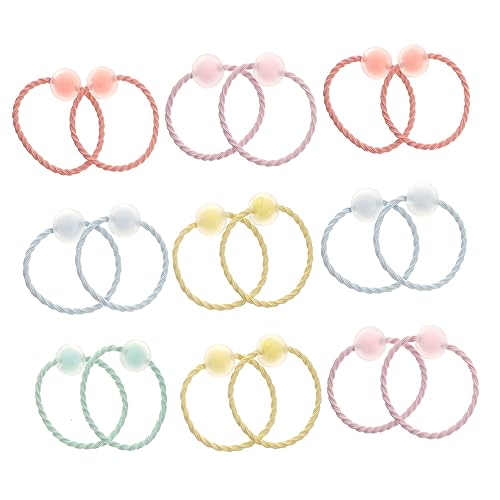 Housoutil 20St Perlen für Haare gewebte Armbänder Babyhalter Haarbänder haarschmuck Pferdeschwanzhalter für Mädchen Haargummis für Mädchen Macaron Stirnband Haarring Haarseil Kind Gummiband von Housoutil