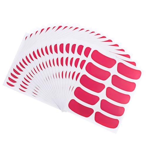 Housoutil 22 Blatt Gesichtsaufkleber Sportauge schwarz Lidband unsichtbar Pads Aufheller für die Augenpartie Augenlid selbstklebende Augenstreifen Fan-Augen-Aufkleber PVC selbstklebend Rosig von Housoutil