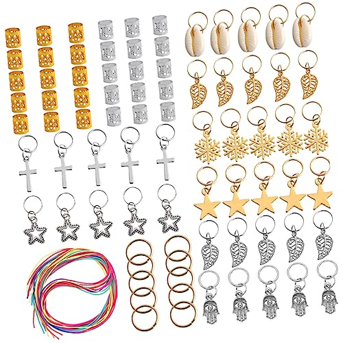 Housoutil 220 Stk Dreadlocks Wasserschöpfer Haarmanschetten Ringe Armbänder Perlen Diy Haarschlauch Haarschmuck Haarkette Silber Krawatten Für Männer Haarschnallen Diy Haare Metall Haarseil von Housoutil