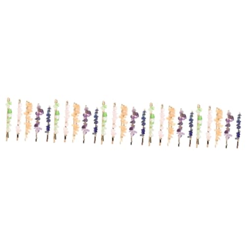 Housoutil 25 Stk Clip aus Naturstein Frauen Kristall Haarspange Haarschmuck mit Kristallsteinen Haarnadel Haarspangen Haarspange aus Kristallsteinen Kristall-Haarschmuck Hochzeit Klipp Bobby von Housoutil