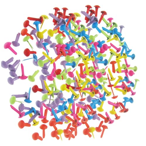 Housoutil 2Satz Mini Brads für Scrapbooking und Basteln Eisen Metall Befestigungen Handgemachte Materialien für Projekte Langlebig und À von Housoutil