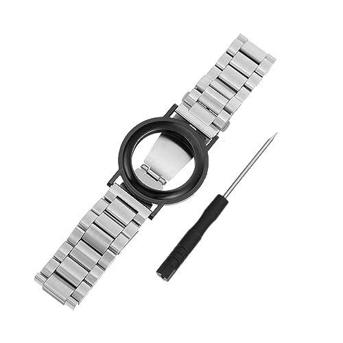 Housoutil 2St Gurt Armband Tracking-Uhrengehäuse Schlüsseletikett Metallanhänger Finder-Uhrenabdeckung Locator-Uhrengehäuse doppelter Knopf Sucher Fall Anschauen Stahl von Housoutil