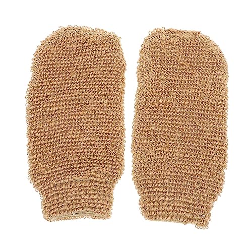 Housoutil 2st Jute-bade Handschuhe Badetuch Weben Badreinigungshandschuhe Aus Jute Massage Reinigungswerkzeug Duschbad-handschuhe Handschuhe Waschen Gründliche Reinigung von Housoutil