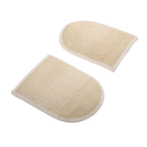 Housoutil 2St Luffa-Handschuhe zurück Duschtücher Tonblumen-Accessoires Braut Handtücher Handtuch Badehandschuhe für den Haushalt Peeling-Badetücher sauber Wäscher Badetuch natürlicher Luffa von Housoutil