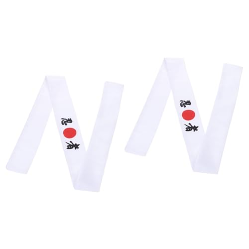 Housoutil 2St Stirnband mit Ninja-Print weißes Stirnband kinder stirnband weißer Hijab Sushi-Kochmütze Bandanas für Männer japanisches Karate-Stirnband japanische stirnband männer Laufen von Housoutil