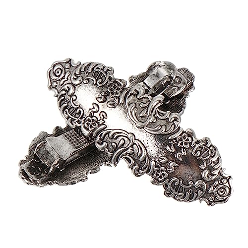 Housoutil 2st Vintage Federclip Haarschmuck Für Damen Zöpfe Haarspangen Zum Stylen Von Schnitten Haar Klammern Goldrand Metalldekor Legierung Jahrgang Pferdeschwanz Fräulein von Housoutil