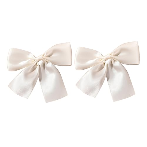 Housoutil 2st Braut Hochzeit Haarschmuck Für Frauen Und Mädchen Seitliche Haarspange Mit Schleife Haarschleifenklammer Haarspangen Aus Satinband Bow Hair Tie Weiß Seitenclip Kind Stoff Anmut von Housoutil