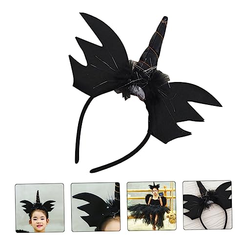 Housoutil 2St einhorn stirnband Einhorn Stirnbänder für Kinder Make-up-Stirnband Haargummis Haarband dekorativer Kopfschmuck Halloween-Stirnband Flügel schmücken Schal Stoff von Housoutil