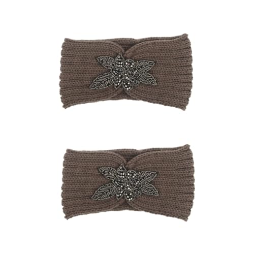 2St haarband yoga strickstirnband jersey stirnband Atmungsaktives Haarband jersey headband Gestricktes Stirnband yoga haarband Herbst und Winter Schal Lipgloss Kopfbedeckung häkeln von Housoutil