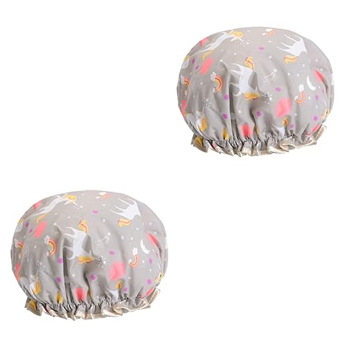 Housoutil 2St kinder duschhaube badekappe für kinder shower hat for kids Duschhaube für Herren Duschhauben für Haare Shampoo-Duschhaube Kappen Duschhut Badehut Perlmutt erröten Fräulein von Housoutil