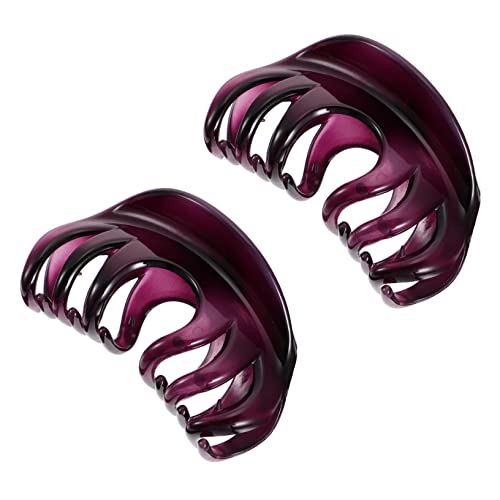 Housoutil 2st Einfache Modekarte Schildkrötenklammerclip. Klauenclips Für Dicke Haarklammern Banana Hair Clip Haarschmuck Für Frauen Haarhalter Acryl Große Haarnadel Damen Violett Jahrgang von Housoutil