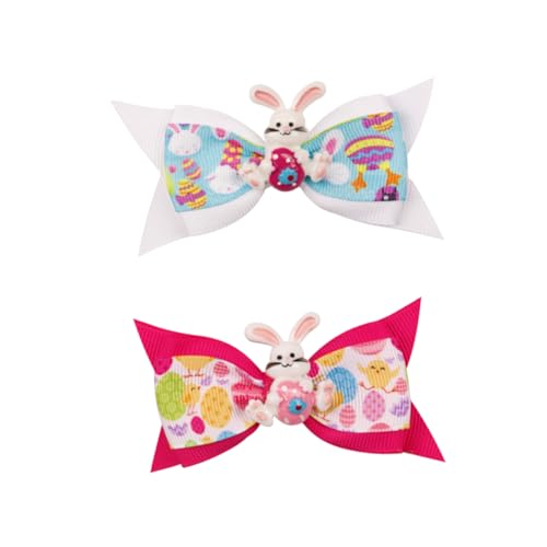 Housoutil 2st Haarspangen Für Mädchen Haarschmuck Haar-krokodilklemmen Für Schleifen Cartoon-haarnadeln Mädchen Süße Haaraccessoires Bowknot-haarnadel Kind Füllstoff Hase von Housoutil