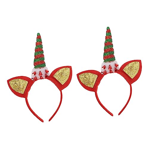 Housoutil 2St Weihnachtsstirnband Horn-Stirnband-Cosplay weihnachtskopfkissen kinder stirnband stirnbänder kinder Tiara Haargummi Party-Kopfschmuck Geburtstagsparty-Stirnband Weihnachten von Housoutil