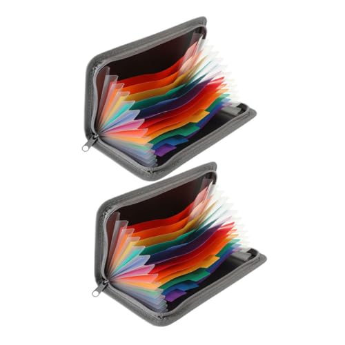 Housoutil 2stücke Fächermappe Akkordeon-datei-Organizer Kartenhalter Reißverschluss Geldbörse Für Männer Frauen Dokumente Belege Bargeld Quittungen Gutscheinhalter Organizer Robust von Housoutil