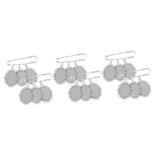 Housoutil 3 Sätze Diy Wärmeübertragungs Brosche Blanko Anstecknadeln Leere Foto Rahmen Broschen Anstecknadel Für Kleidung Schmucknadeln Für Strickjacken Tücher 2 Stücke * 3 von Housoutil