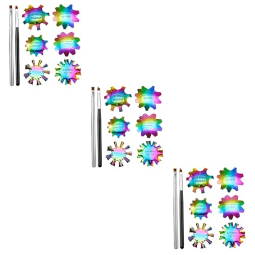 Housoutil 3 Sätze Französische Rüstungsvorlage French-maniküre-vorlage Weihnachtsdekoration Nagelkantenschneider Werkzeug Französischer Nagelschneider Einfach Rostfreier Stahl Nagelplatte von Housoutil