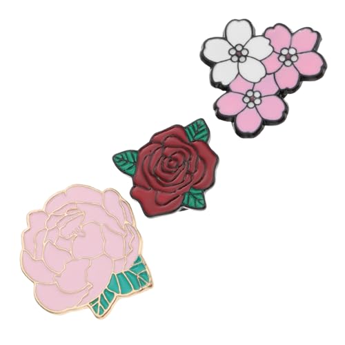 Housoutil 3 Stücke Blumenabzeichen für Mädchen Kreative Broschen Leicht und Kompakt Elegantes Design für Hochzeiten und Partys von Housoutil