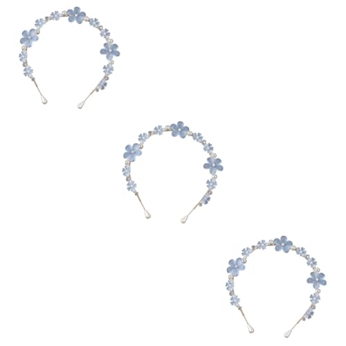 Housoutil 3 Stück Stirnband Kleine Blumen Perle Mädchen Kind Haarschmuck von Housoutil