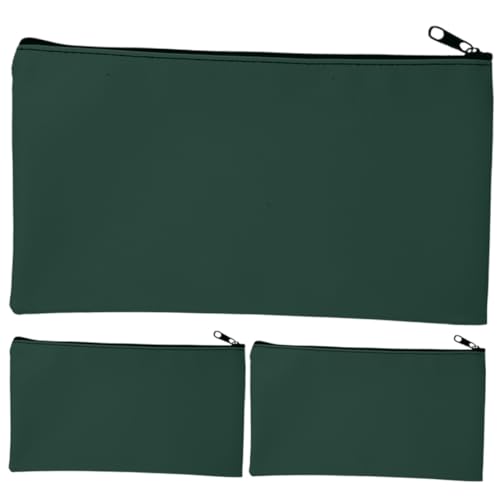 Housoutil 3 Stück Teiliges PU Geldbeutelset mit Reißverschluss Multifunktionale Geldtaschen für Bargeld Quittungen und Dokumente für Schule Büro und Ansprechendem von Housoutil