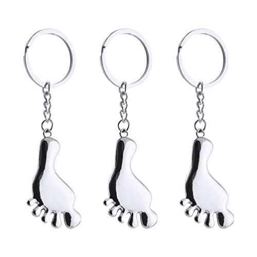 Housoutil 3 Stücke Baby Füße Charms Keychain Baby Fußabdruck Keychain Auto Schlüsselanhänger Tasche Geldbörse Charme Anhänger Babyparty Party Gefälligkeiten Souvenirs Geschenke von Housoutil