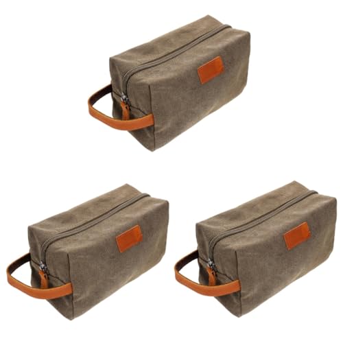 3st Aufbewahrungstasche Aus Segeltuch Kosmetiktasche Kulturbeutel Reise-Make-up-Organizer Reiseversorgung Persönliche Pflegetasche Reise Waschtasche Reisen Canvas Schmücken Bilden von Housoutil