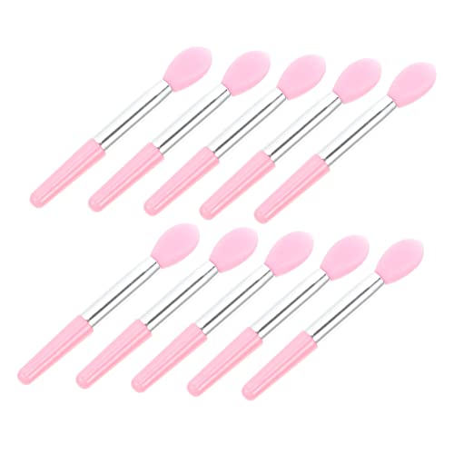 Housoutil 30 Stk Lippenmaske Löffel Make-up-Lippenstift Kosmetikpinsel Make-up Pinsel lidschatten lippenbalsam pinsel Make-up-Lippenpinsel schlafen Make-up-Tools Lippenbürste Rosa von Housoutil