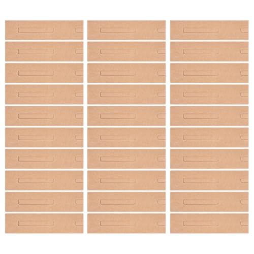 Housoutil 30 Stück Stifthüllen aus Kraftpapier Einzelne Stiftetuis mit Sichtfenster Leichte Robuste Federmäppchen für Kugelschreiber und Füller Praktische Stifthalter für Schule und Büro von Housoutil