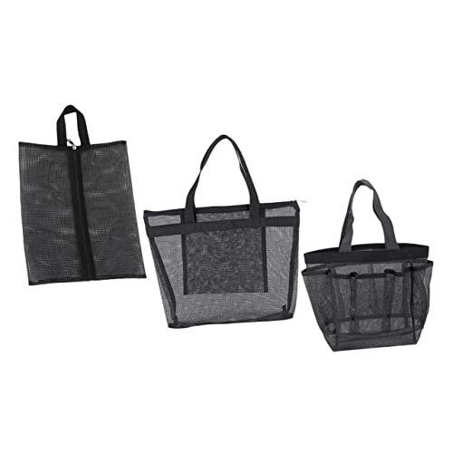 Housoutil 3St Bad Sauna Netztasche Kosmetiktasche Handtaschen für Damen Umhängetaschen bilden Make-up-Taschen tragbare Make-up-Tasche Kosmetik-Organizer-Etui draussen Wäschesack Suite Frau von Housoutil