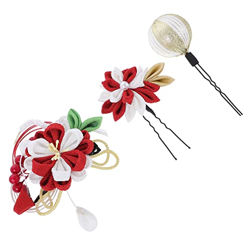 Housoutil 3St Haarnadel Blumenhaarspangen für Frauen Haarschmuck für Damen Haarklammer das Geschenk Tiara schicke Haarspange modische Haarspange Handbuch Kopfbedeckung Zubehör Braut Rayon von Housoutil